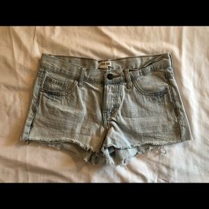 Denim mini shorts